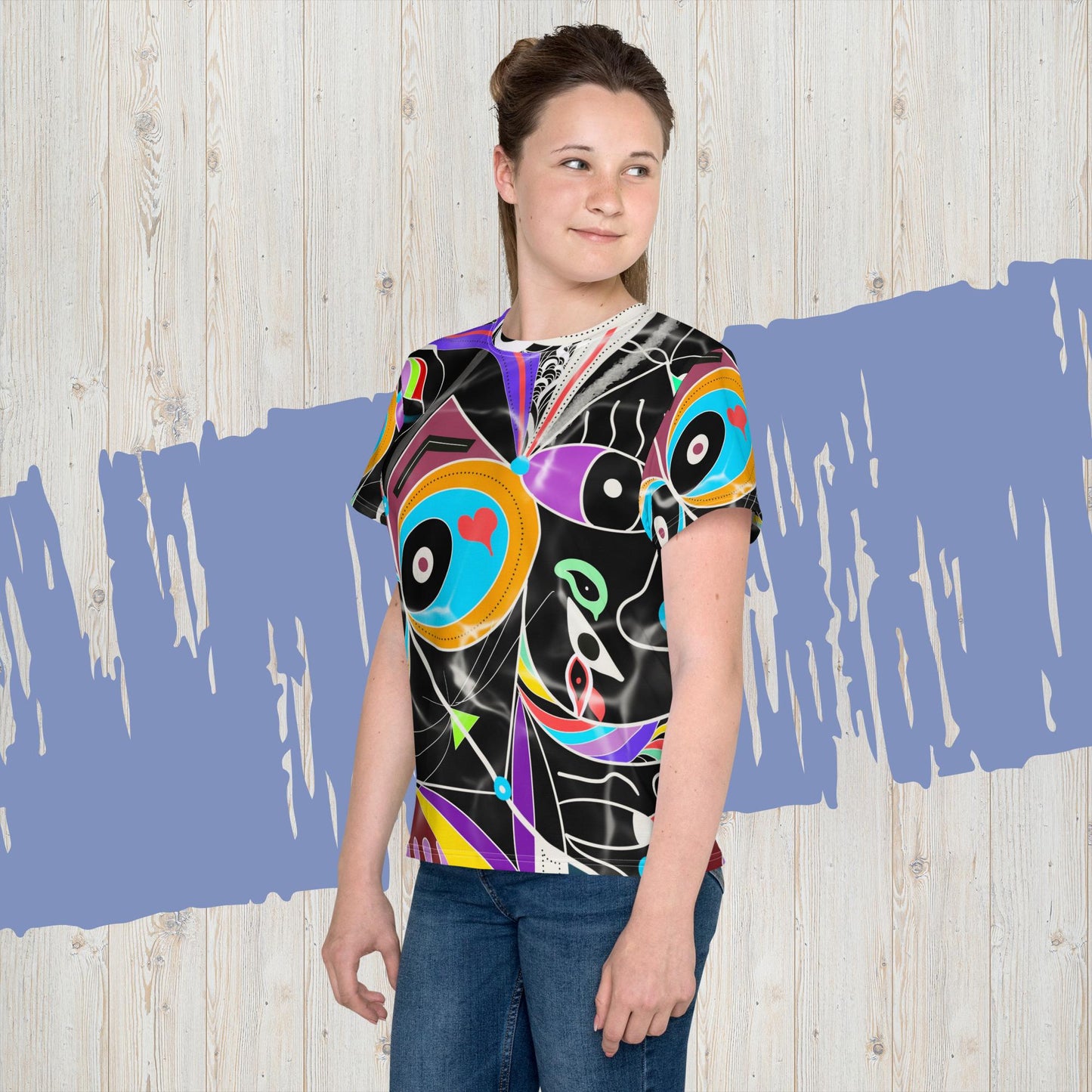 Camiseta juvenil cuello redondo unisex